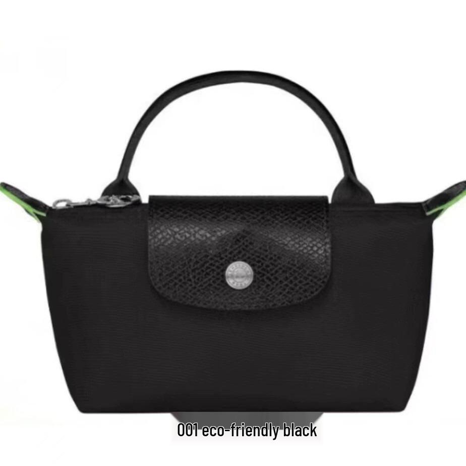 Dragon Inlaid Nylon Dumpling Shoulder Bag with Mobile Pocket