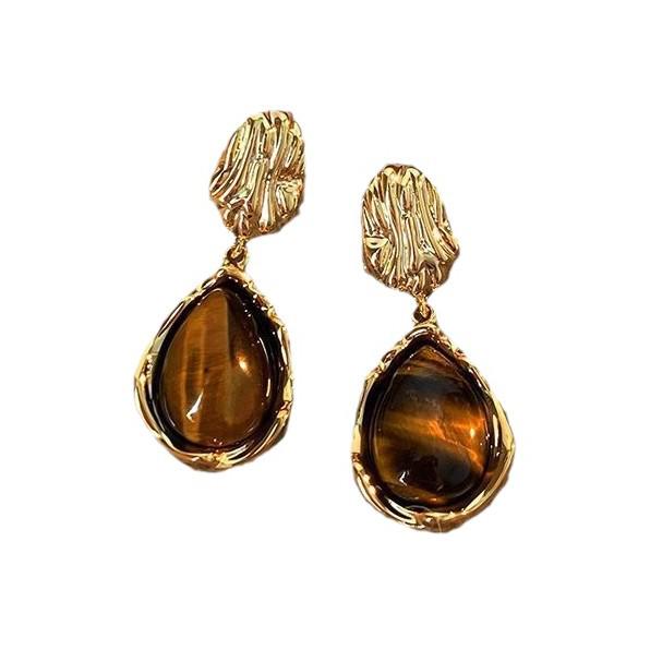 Amber Stud Earrings: 2025 Edition - Unique, High-End, Handmade Design for a Distinctive Vacation Look