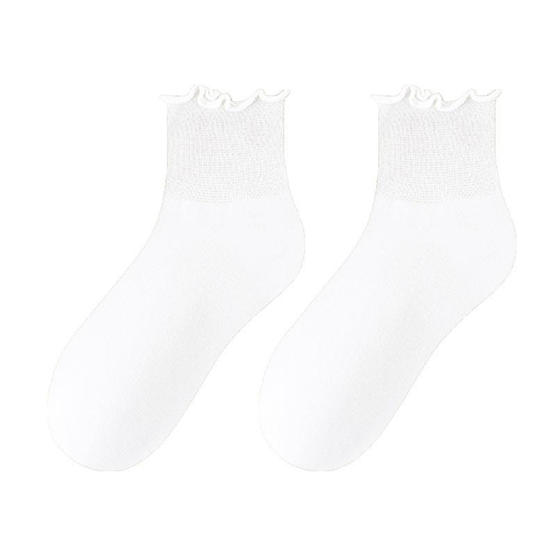 Women's Short Socks, Spring and Summer Thin Cotton Socks, Antibacterial, Breathable, Deodorizing, Versatile, Boneless Wooden Ear Postpartum Socks