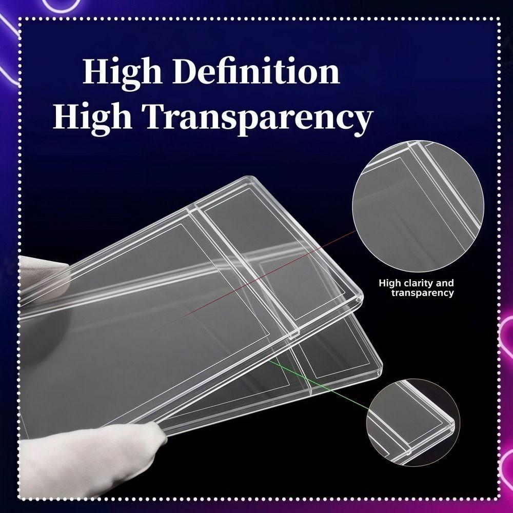 Transparent Graded Card Case Removable UV Protection 35PT Collectible Card Box Sturdy Durable Trading Card Protection Box