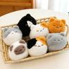 13cm Zwarte Liggende Kat Siamees Kittentje Pluche Speelgoed Cartoon Levensgetrouw Kittentje Poppen Dier Kunstmatige Touch Pop Kinderen Meisjes Verjaardagscadeau