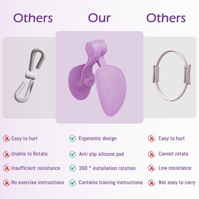 1 Pc Pelvic Floor Muscle Trainer, Multifunctional Thigh Exerciser, For Postpartum Recovery, Body Shaping, Leg & Butt Training