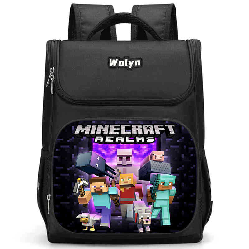 Minecraft Schoolbag Multi-Functional High-Value Spine Protection To Reduce The Burden, A Must-Have Comfortable Backpack For Students