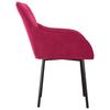 Dining Chairs 2 Pcs. Burgundy Velvet