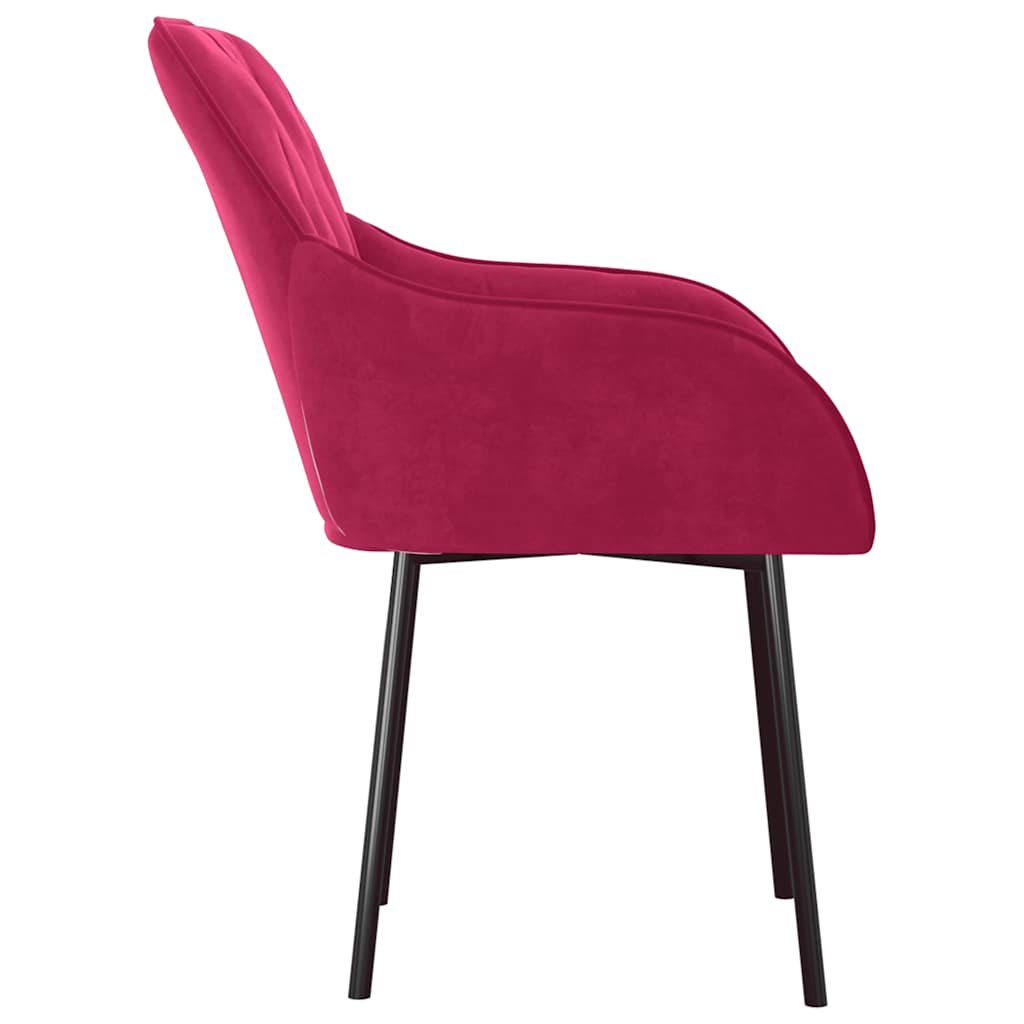 Dining Chairs 2 Pcs. Burgundy Velvet