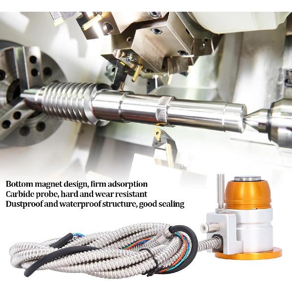 CNC Automatic Tool Sensor Gauge, DC 24V Normally Closed CNC Z Axis Tool Setter, High Accuracy Aluminum Alloy Z Axis Probe Tool Touch Sensor Setting
