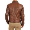SKINOUTFIT Men's Genuine Lambskin Tan Leather Jacket Stylish Motorcycle Bomber Biker Outerwear MJ 45