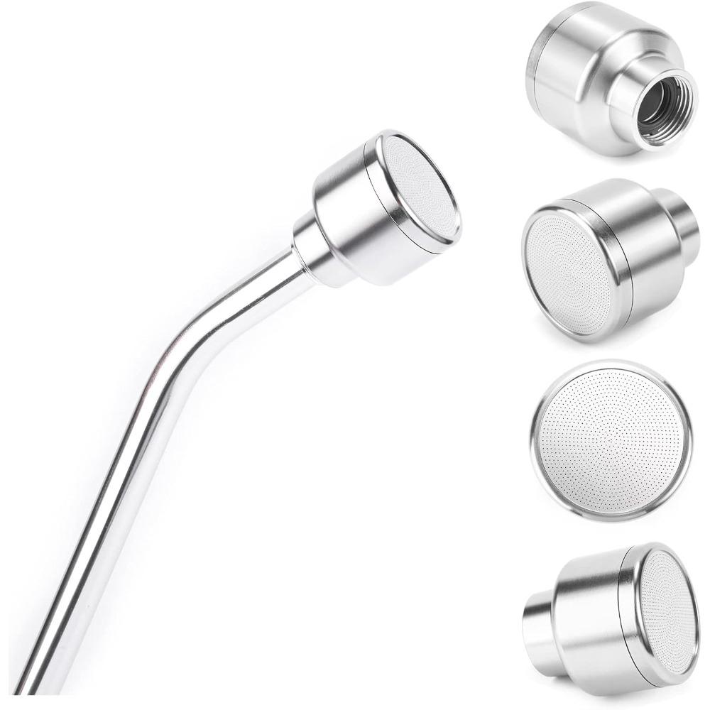 18-inch Soft Rain Watering Wand with Shut Off Valve, Lightweight and Durable Metal Gentle Watering Wand Perfect for Hanging Bask