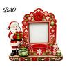 Portafoto Tradizionale Festivo Cornice in Legno 2D di Natale, Pupazzo di Neve Dipinto Babbo Natale Foto Natale Inverno Ornamento per la Casa Decorazione da Tavolo Ornamento Ricordo,