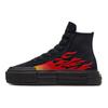 Chuck Taylor All Star Fashionable and Trendy Durable Increased Height High-top Canvas Shoes Unisex Black and Red