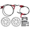 Fahrrad Scheibenbremsen-Kit, Hydraulisches Scheibenbremsen-Set für Mountainbikes, Aluminiumlegierung (rot)