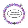 Festive Gifts Purple Aqua Sea Sediment Jasper Beaded Bracelet With Hematite Accent Vibrant Fashion Jewelry Daily Wear Simple Versatile Accessory