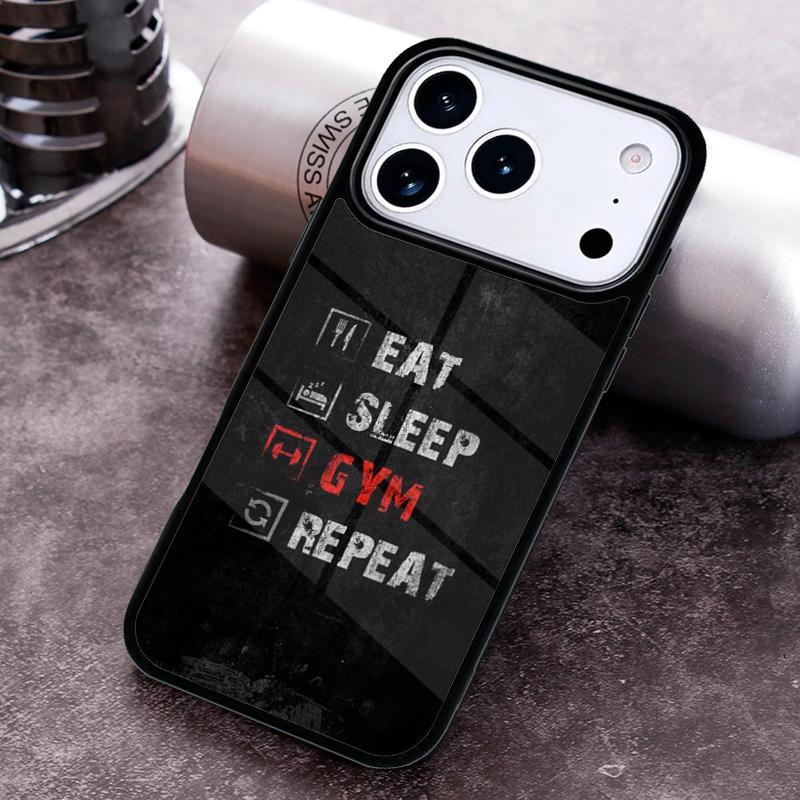 Gym Fitness Bodybuilding Phone Case for iPhone 17 16 15 Pro Max Air 14 13 12 11 Plus Shockproof Cover