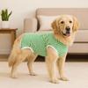 Elastischer Hunde-Reha-Anzug Waschbares Gestreiftes Design Anti-Leck-Body Vierbeiniger Haustier-Sterilisationsanzug Wundschutz