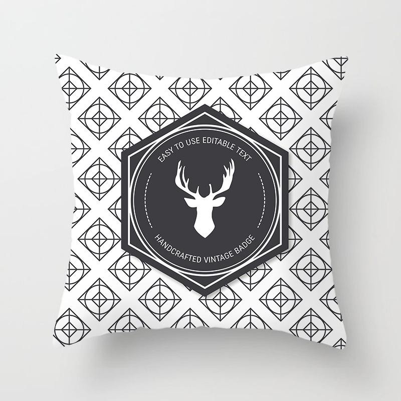 Santa Claus Christmas Tree Pillow Cover Cushion Cover Home Soft Decor