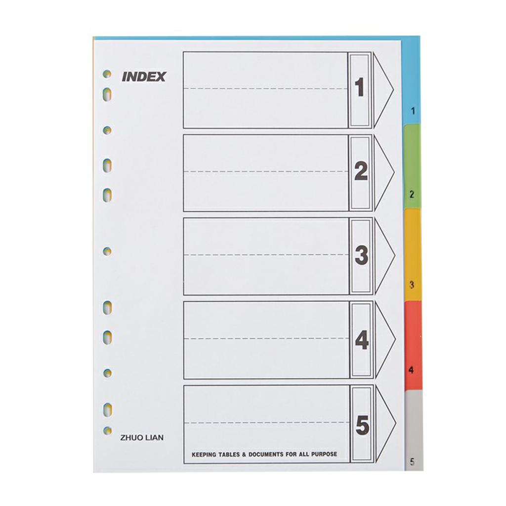 2x A 4 File Dividers Multifunctional Index Dividers Folder Dividers for Students