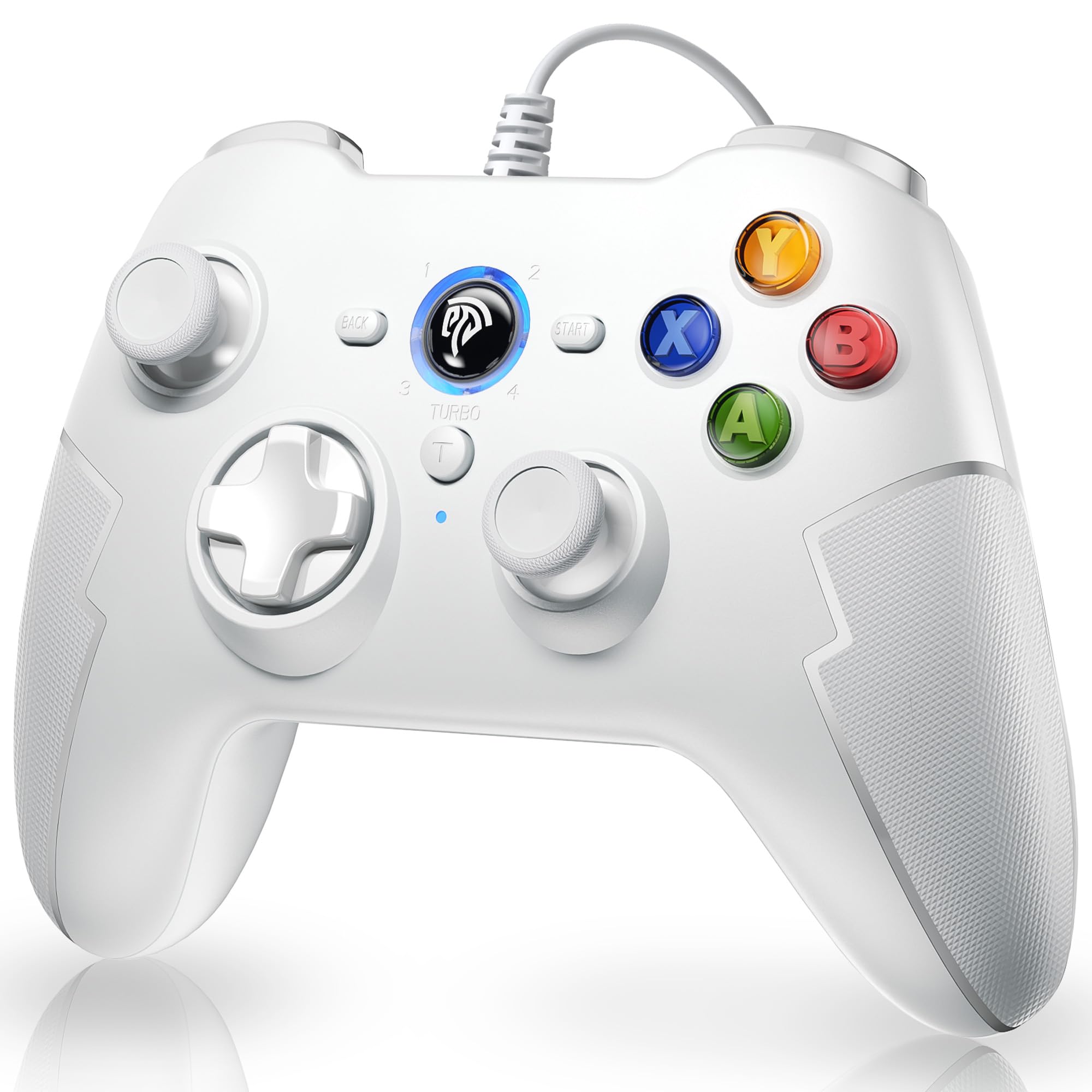 

EasySMX 9100Pro Wired Controller for Windows Plug and Play USB Gamepad with Hall Effect Long Life Turbo Compatible with Android TV and Tesla