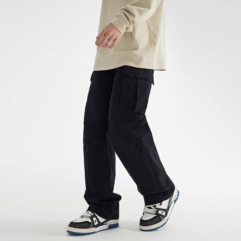 American high street tooling pants men's spring new multi-pocket straight-leg pants ins trendy brand handsome loose casual pants