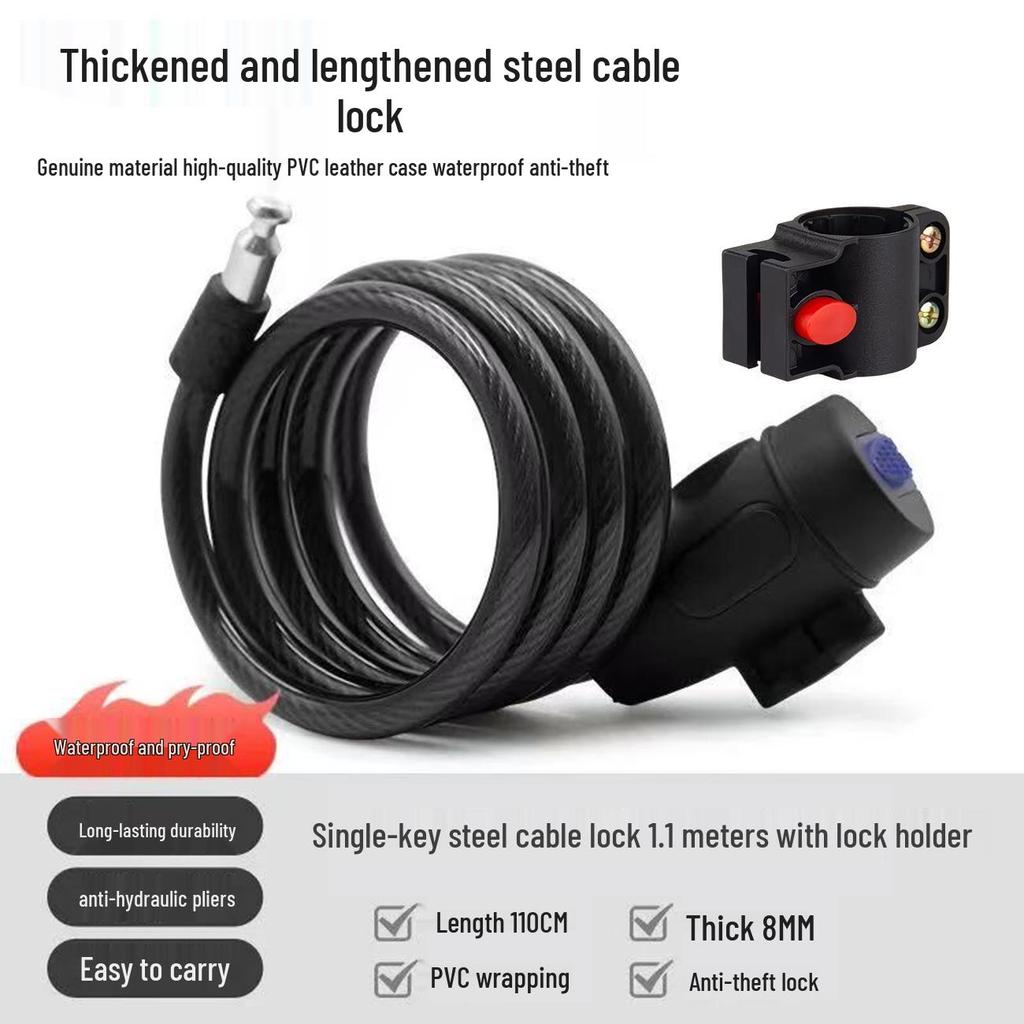 Diebstahlsicheres Stahlkabel-Fahrradschloss – Mountain- & Fixed-Gear-Fahrradzubehör