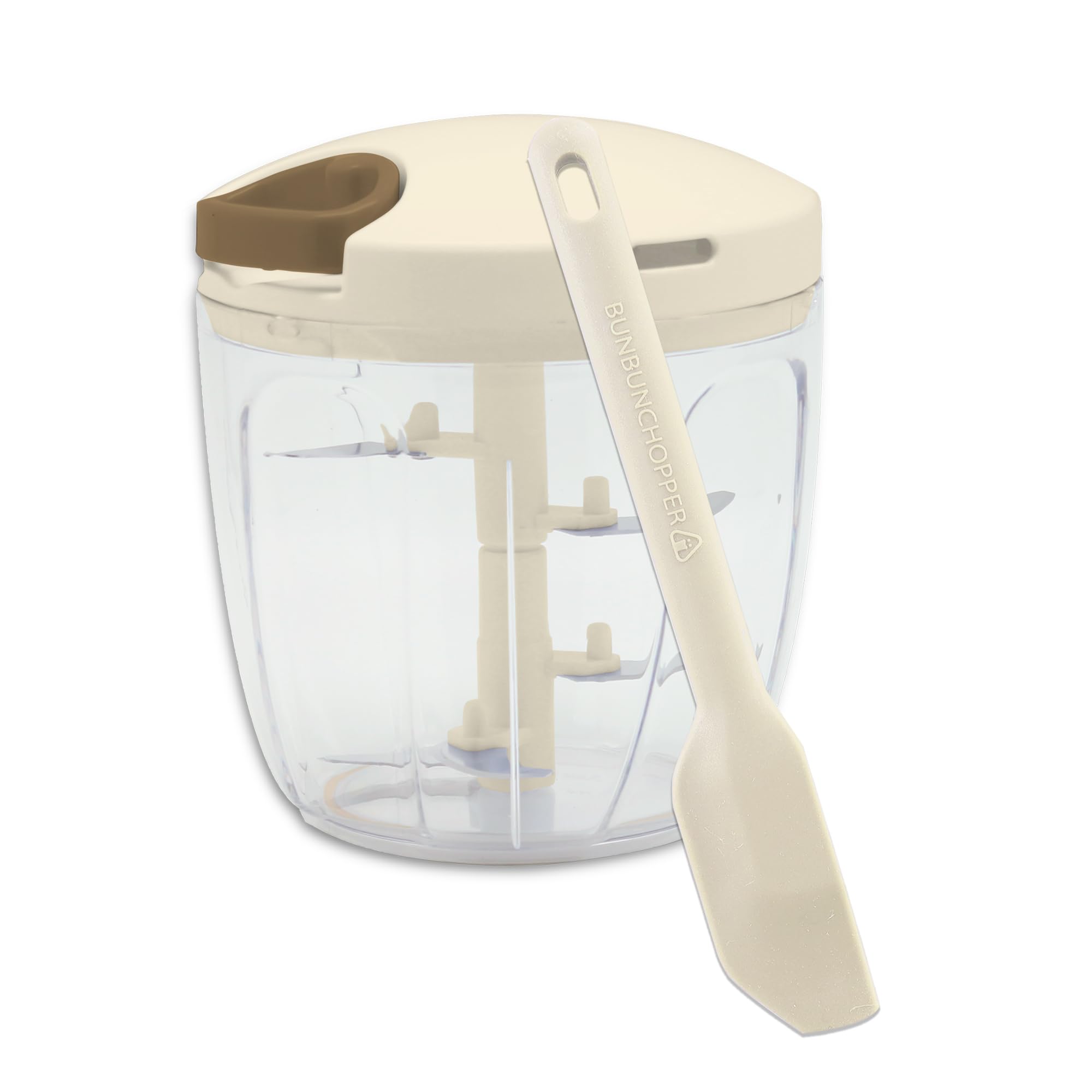 

Bunbun Chopper Mini Spatula Set with Washable Lid Chopper 5S Mini Spatula Set (16.3cm) (Bunbun (Cream))
