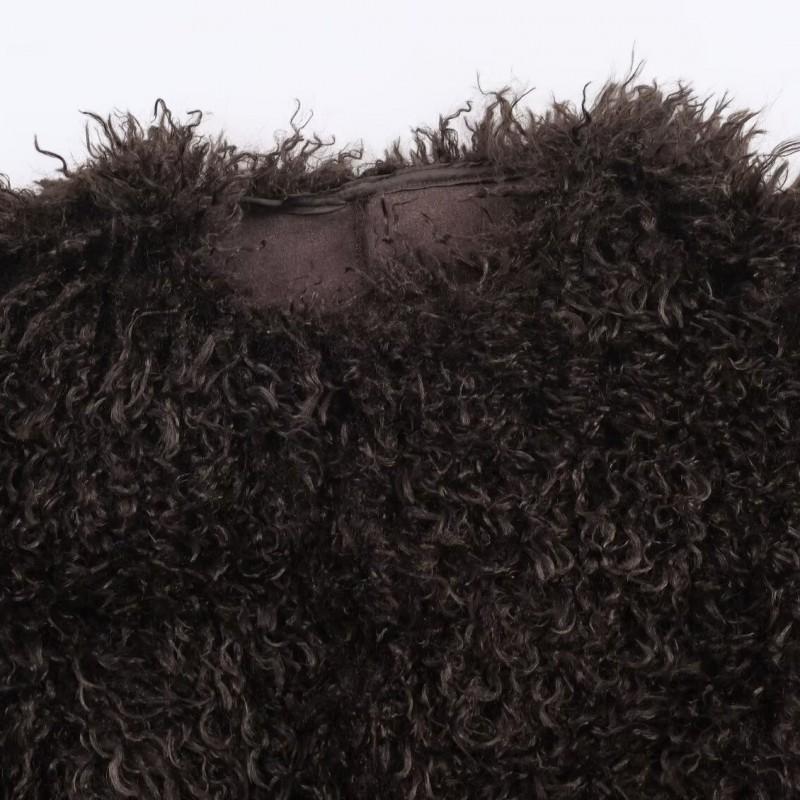 Winter Faux Fur Coat Women Round Neck Regular Sleeve Casual Style