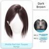 Invisible Middle Part Hair Toupee Bangs Straight Hair Toppers Wigs  Cover White Hair & Hairline