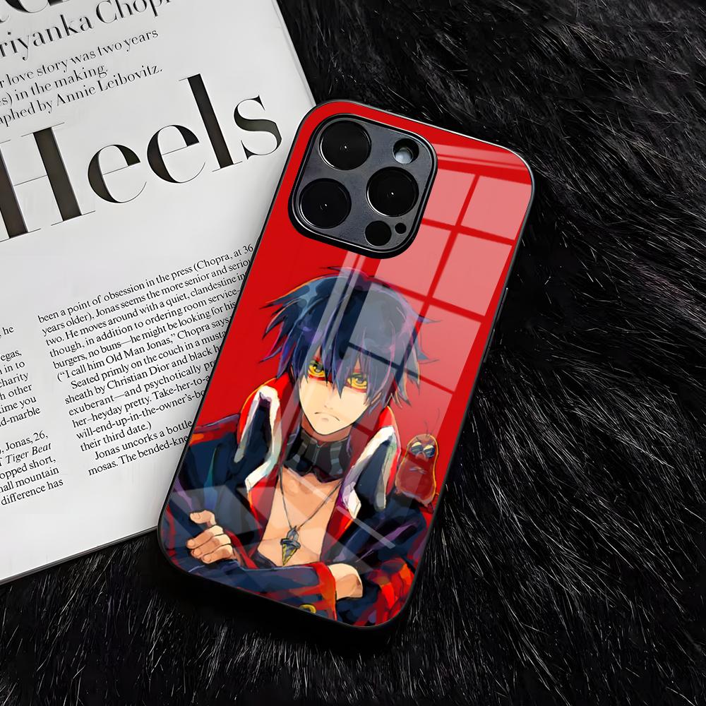 Gurren L-Lagann Phone Case For IPhone 17 Air 16 E Pro Max 15 14 13 Mini 12 Pro 11 Max Plus Black Glass Cover