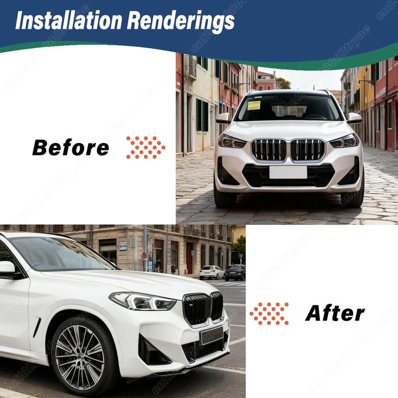 Voor BMW X1 U11 Sportversie 2023 2024 Auto Voorbumper Spoiler Lip Splitter Beschermhoes Carrosserie Decoratie Modificatiekit