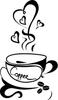 Stickers FOR the Kitchen Sticker Cups Coffee Coffee Hearts 100 X 50 Cm G252