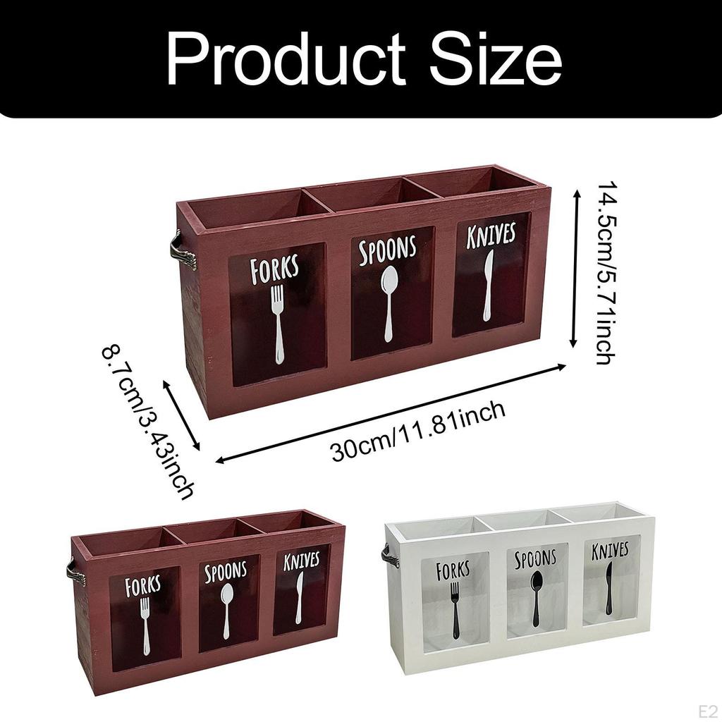 Cutlery Organizer for Kitchen Utensils, Storage Container Spoons And Forks