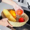 Bamboo Woven Basket: Multi-Use Storage, Fruit Plate, Steamed Bun, Winnowing, Dried Fruit, Candy, Kitchen Drainer, Vegetable Wash Basket