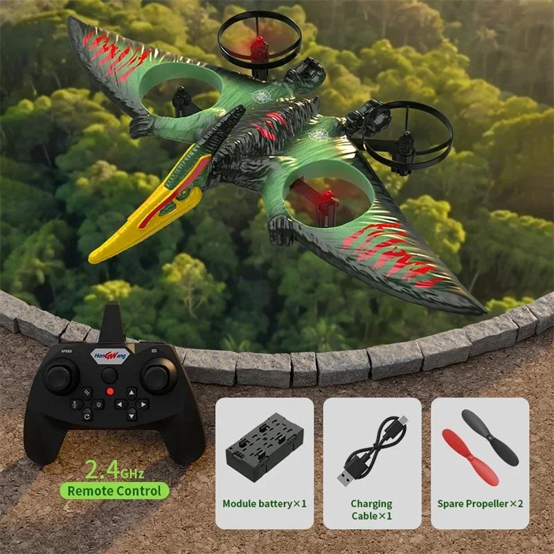 

Rc Plane Pterosaur Remote Control Aircraft Glider 2.4G Foam Airplanes with Led Light Gravity Sensing Aircraft Glider Toys Boys