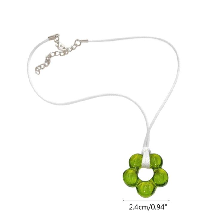 Glass Flower Pendant Necklace Choker Fashion Collar Neck Chain Party Jewelry