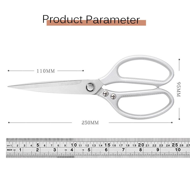 WXCOO Stainless Steel Kitchen Scissors Chicken Bone Scissors Cutting Multifunctional Food Scissors Slicing Fish Meat 5