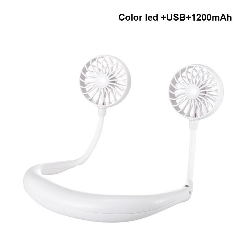 2022 Fashion Power Saving Hand-free Neck Fan Usb Fan Sport Mini Portable Hanging Neckband Fan