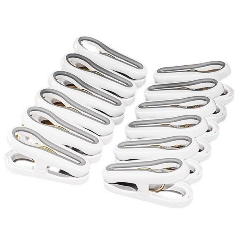 12pcs Windproof Non-marking Clip No Pressing Marks Clothes Pins Durable Underwear Clips  Household
