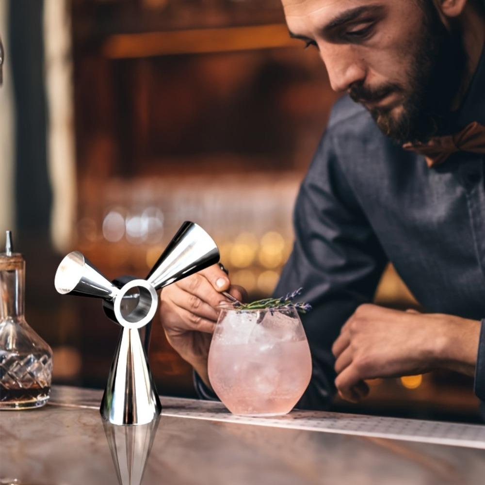 Stainless Steel 3-Ended Measuring Cup Multi-Capacity Drink Spirit Jigger  Parties