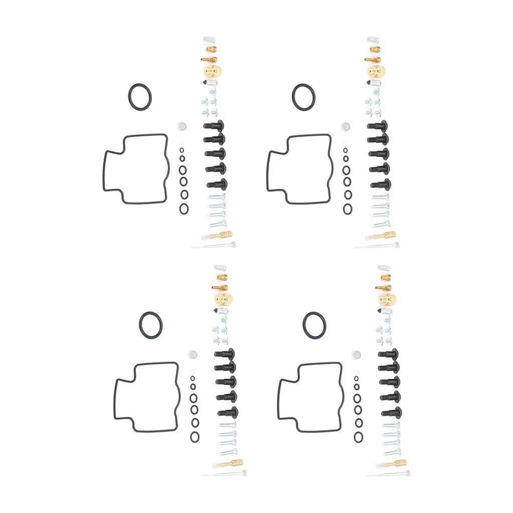 124 st Motorcykel Förgasare Reparationssats med Huvudmunstycke Packningar Ersättning för Ninja ZX9R 1998‑1999
