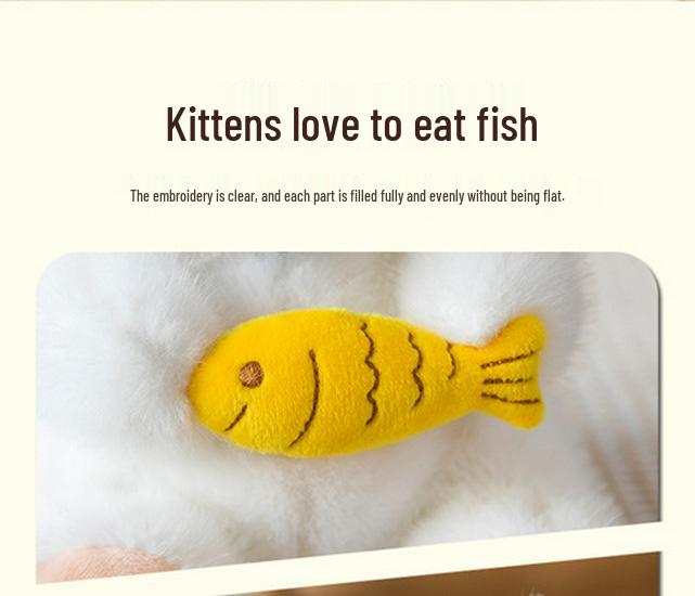 Adorable Kitten Plush Toy - Soft Stuffed Animal Sleep Companion and Gift for Girls' Birthdays