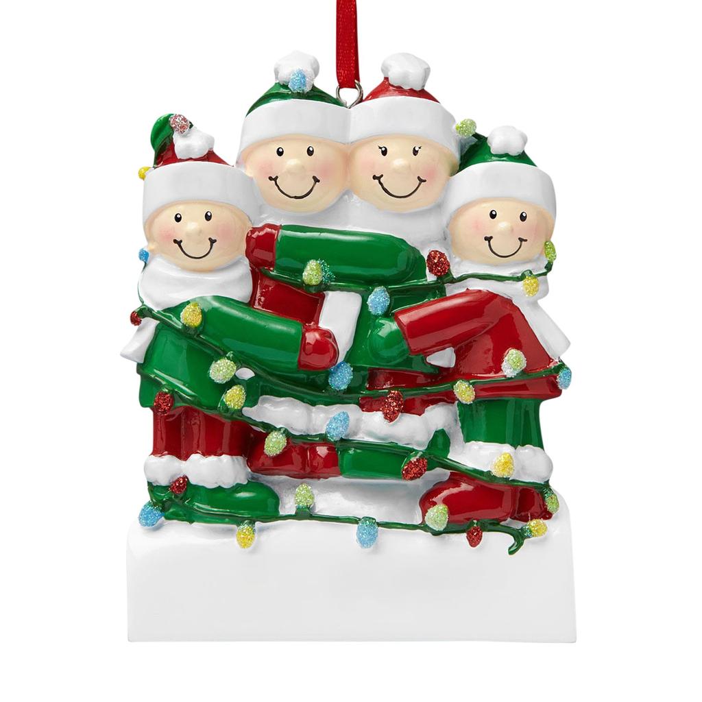 Resin Family Name Blessings Christmas Pendant Christmas Tree Ornaments Pendant