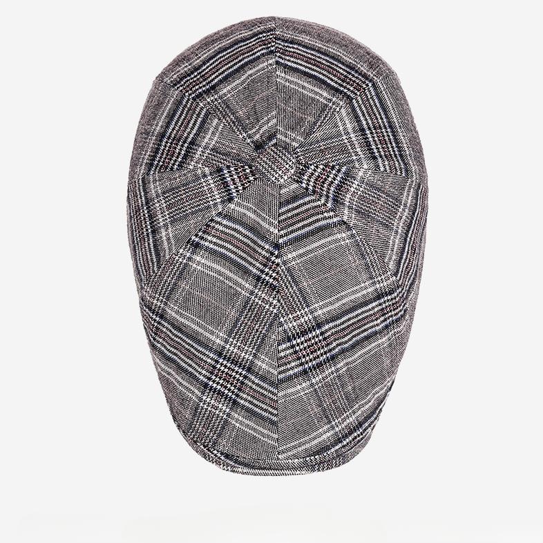 Four Seasons Baumwolle Streifendruck Schiebermützen Flache Schirmmütze Männer und Frauen Malermütze