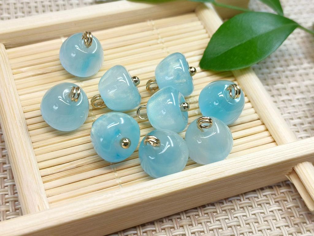 10pcs/set Apple-shape Buttons 11mm Resin Shank Buttons For Clothes Blouse Shirt Accessories DIY Crafts Handmade Decorative Beads