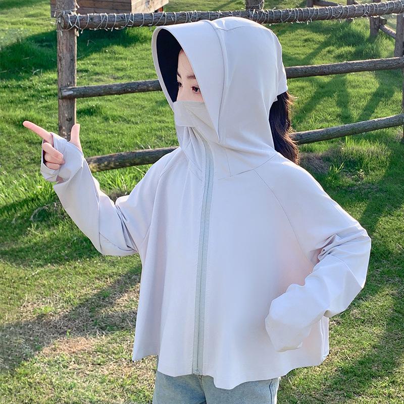 Girls' sunscreen clothes summer new 1011 children's sunscreen clothes, cold silk cool jacket for older children and UV protection for boys