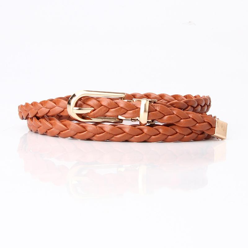 Fashion Ethnic Style Woven Hollow Thin Belt Women's Decorative Dress New Summer Waist Rope Versatile Simple Belt