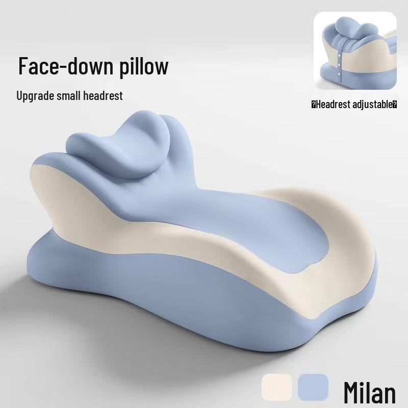 Memory Foam Prone Pillow: Bedside Cushion for Stomach Sleeping, Lumbar & Neck Support, Phone Use, and Reading