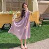French Purple Sleeveless Vest Suspender Dress Children's New Summer Seaside Vacation Dress High Sense