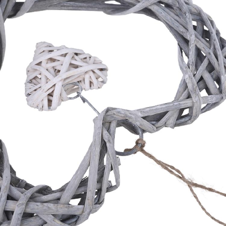 Natural Wicker Wreath Heart Shape Unique and Amazing for Christmas Wreath Door