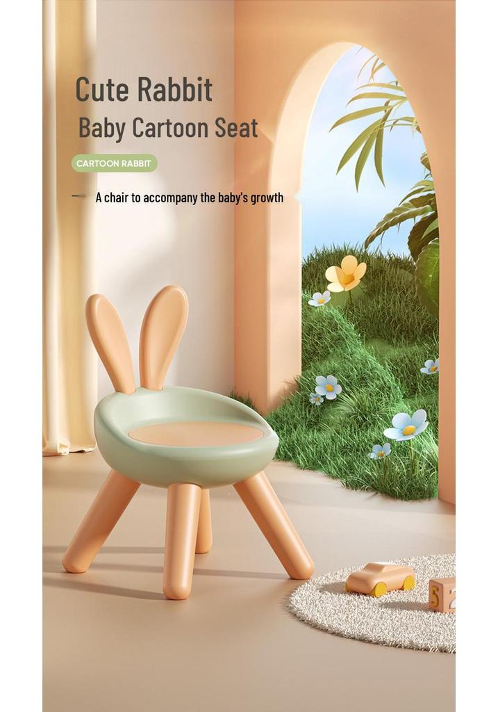 Children's Plastic Backrest Chair and Stool - Multifunctional Seat for Kindergarten and Home