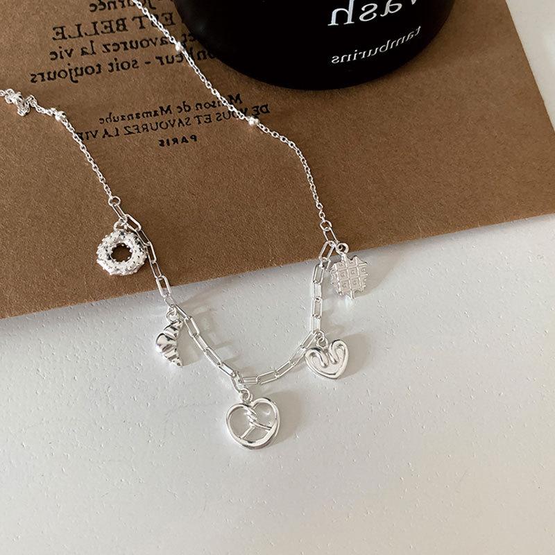 

Дизайнерское чувство Круассан соленая вода узел пончик кисточка ожерелье женская милая нежная универсальная цепочка на шею ключичная цепочка