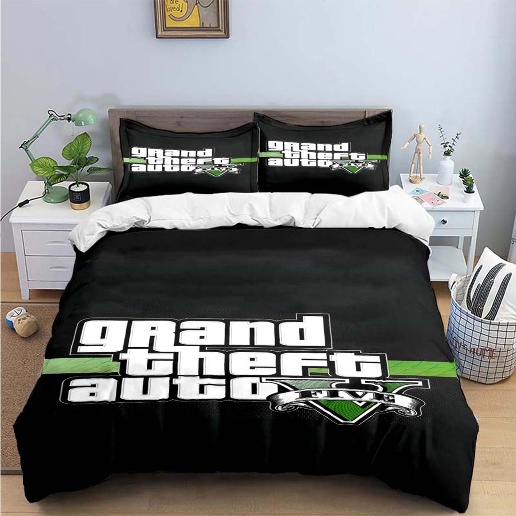 Fashion Classic Exciting Game G-GTA Print Bedding Sets Bed Supplies Set Duvet Cover Bed Comforter Set Bedding Set Luxury Gift